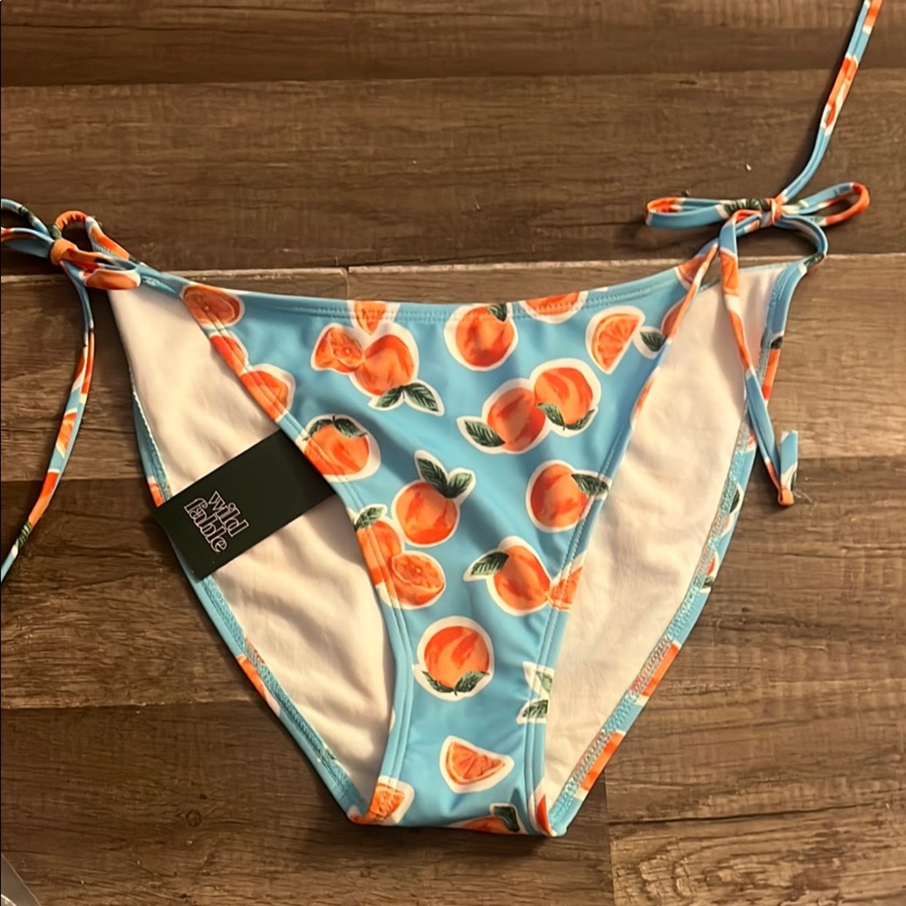 Wild Fable Peach Pattern Bikini Bottom